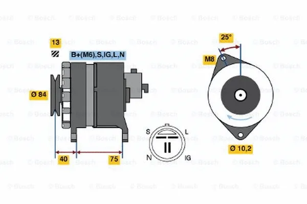 Alternator (0 986 037 841)