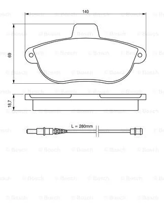 Brake Pad Set, disc brake (0 986 424 415)