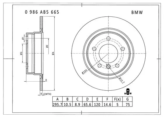Brake Disc (0 986 AB5 665)