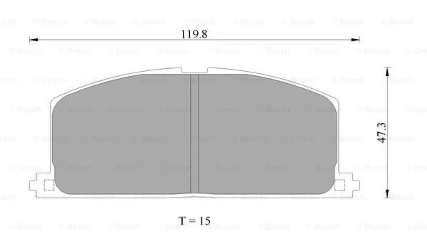 Brake Pad Set, disc brake (0 986 AB2 001)