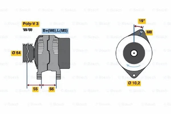 Alternator (0 986 041 411)