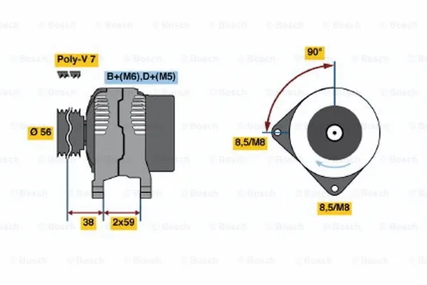 Alternator (0 123 510 037)
