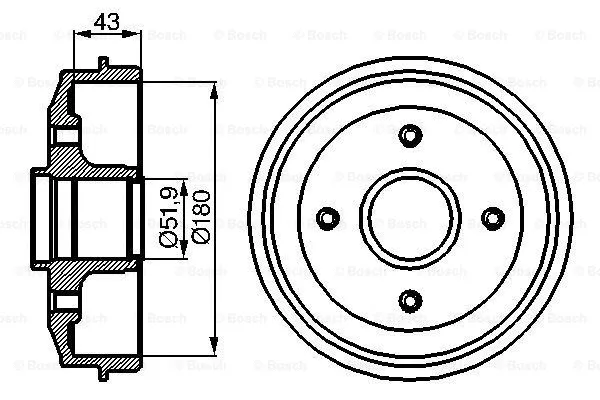 Brake Drum (0 986 477 020)