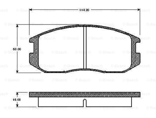 Brake Pad Set, disc brake (0 986 TB2 650)