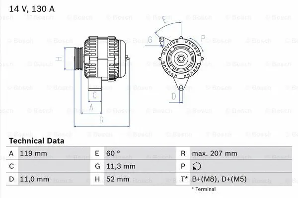 Alternator (0 986 046 020)