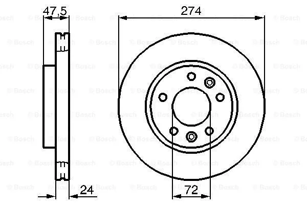 Brake Disc (0 986 479 013)