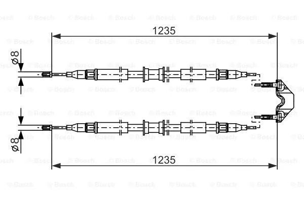 Cable Pull, parking brake (1 987 477 869)