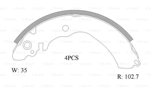 Brake Shoe Set (0 986 AB1 508)