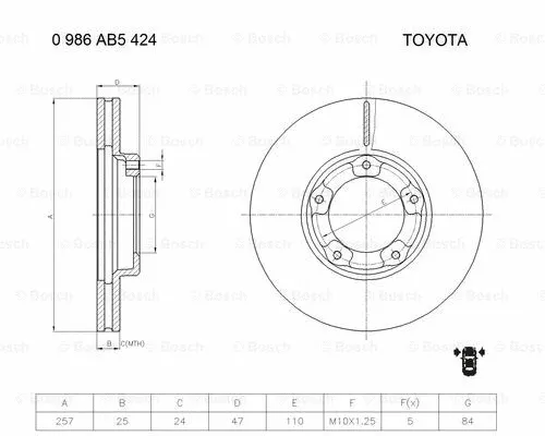 Brake Disc (0 986 AB5 424)