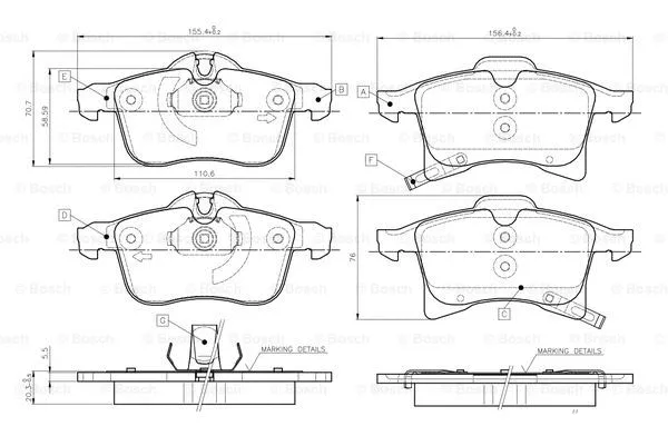 Brake Pad Set, disc brake (0 986 TB2 459)