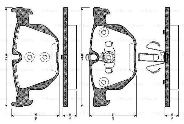 Brake Pad Set, disc brake (0 986 TB3 024)
