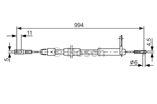 Cable Pull, parking brake (1 987 477 629)
