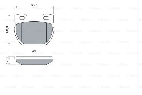 Brake Pad Set, disc brake (0 986 424 606)
