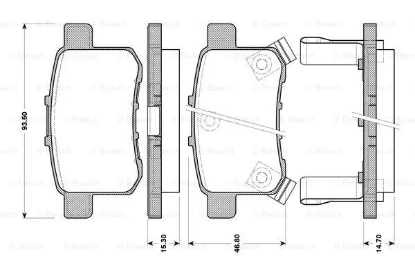 Brake Pad Set, disc brake (0 986 TB3 085)