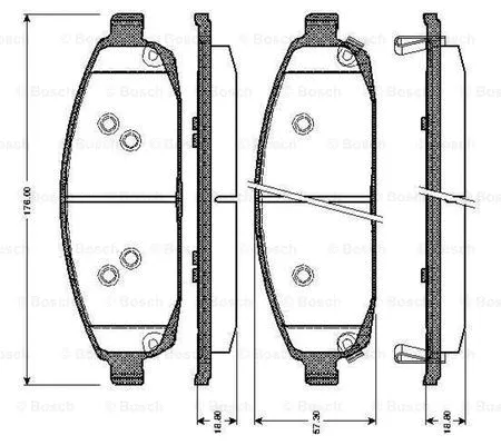 Brake Pad Set, disc brake (0 986 TB3 027)