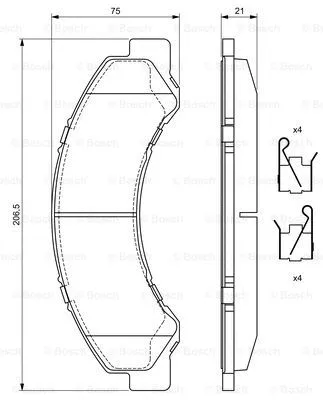 Brake Pad Set, disc brake (0 986 494 677)