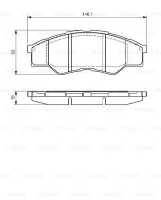 Brake Pad Set, disc brake (0 986 TB3 173)