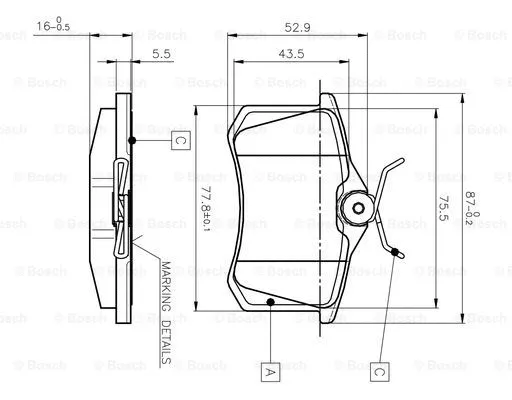 Brake Pad Set, disc brake (0 986 TB2 138)