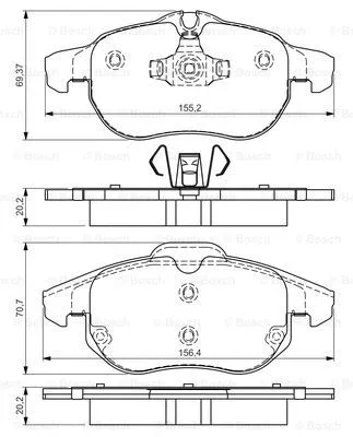Brake Pad Set, disc brake (0 986 495 053)