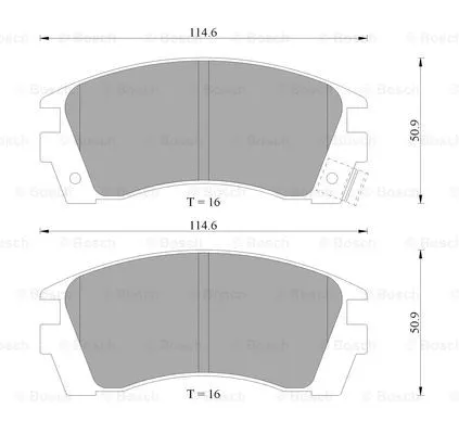 Brake Pad Set, disc brake (0 986 505 947)