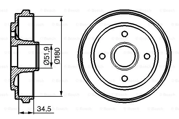 Brake Drum (0 986 477 128)