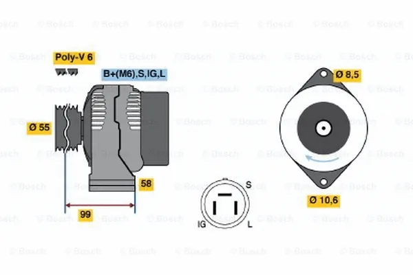 Alternator (0 986 046 391)