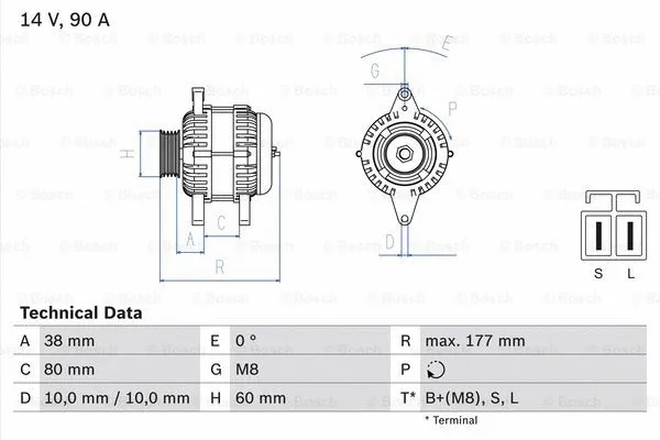 Alternator (0 986 049 800)