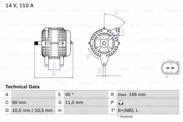 Alternator (0 986 080 060)