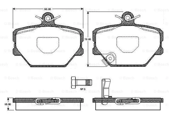 Brake Pad Set, disc brake (0 986 TB2 787)