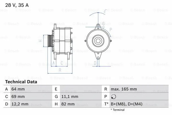 Alternator (0 986 041 940)