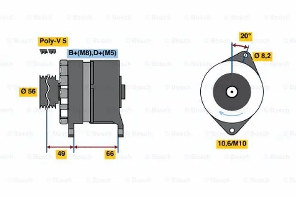Alternator (0 986 036 831)