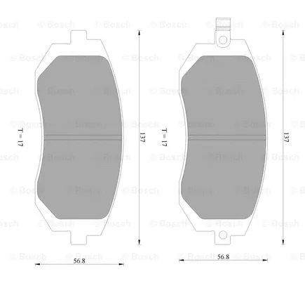 Brake Pad Set, disc brake (0 986 AB2 288)