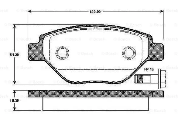 Brake Pad Set, disc brake (0 986 TB2 442)