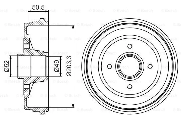 Brake Drum (0 986 477 205)