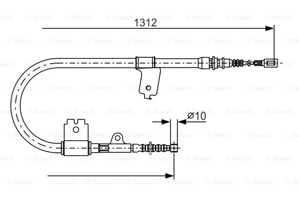 Cable Pull, parking brake (1 987 477 398)