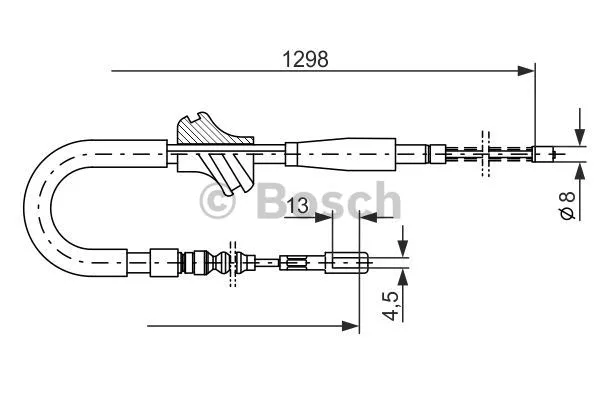 Cable Pull, parking brake (1 987 477 056)