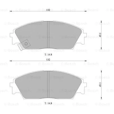 Brake Pad Set, disc brake (0 986 505 725)