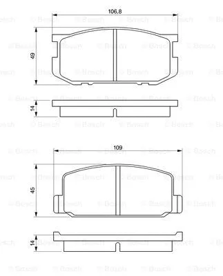 Brake Pad Set, disc brake (0 986 468 541)