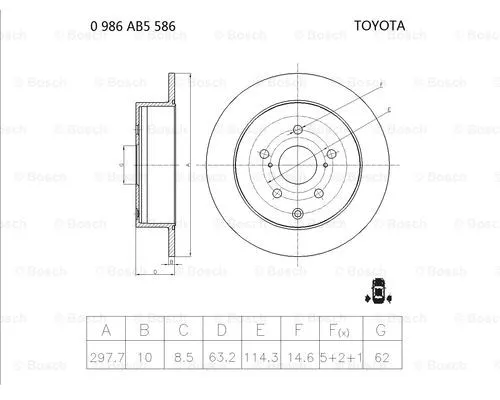 Brake Disc (0 986 AB5 586)
