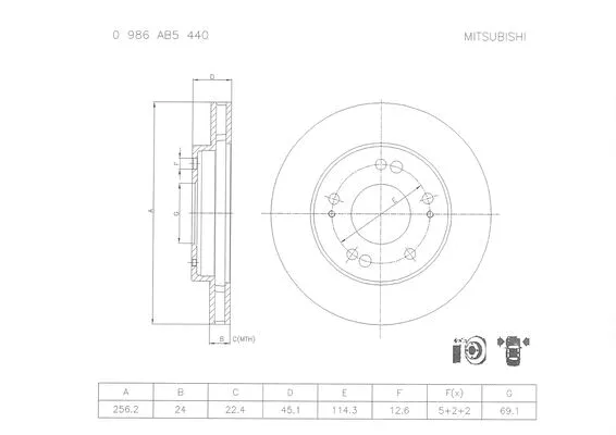 Brake Disc (0 986 AB5 440)