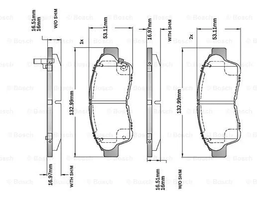 Brake Pad Set, disc brake (F 03B 150 023)