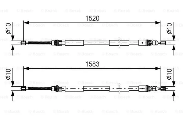 Cable Pull, parking brake (1 987 477 616)