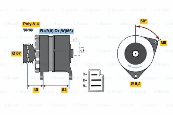 Alternator (0 986 036 581)