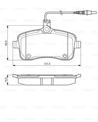 Brake Pad Set, disc brake (0 986 495 091)