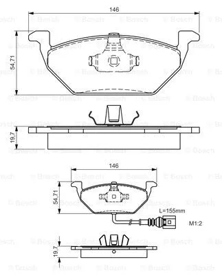 Brake Pad Set, disc brake (0 986 495 048)