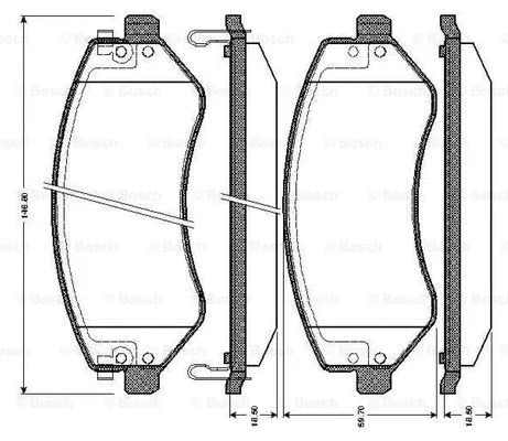 Brake Pad Set, disc brake (0 986 TB2 826)