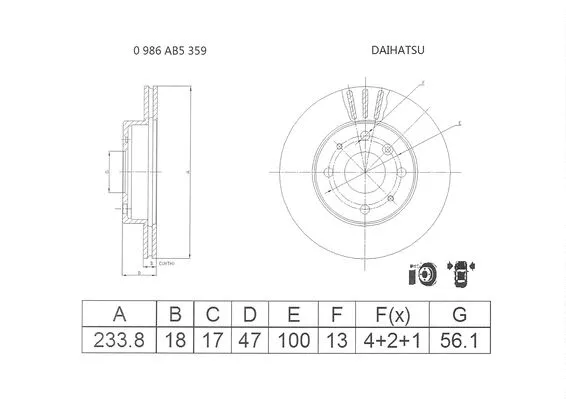 Brake Disc (0 986 AB5 359)