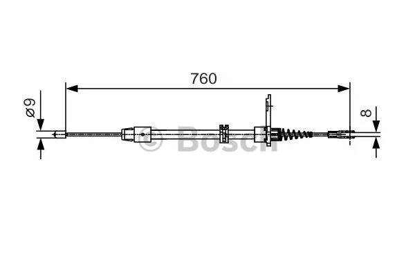 Cable Pull, parking brake (1 987 482 022)