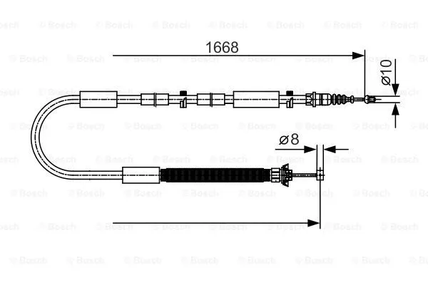 Cable Pull, parking brake (1 987 477 911)