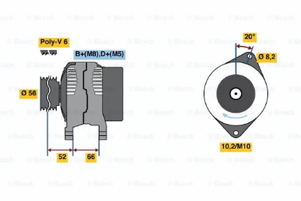 Alternator (0 986 040 021)